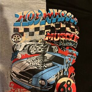 Muscle Car Graphic T-Shirt - Black and Gray